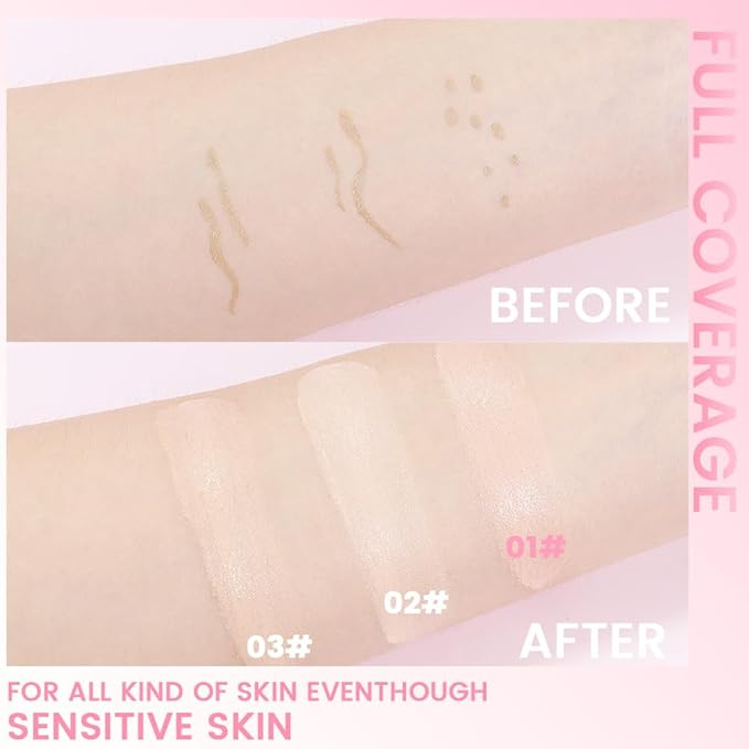 Nuder Cushion Foundation,Fair Ivory for Light & Medium With Neutral Skin Tone,Long-Lasting,Lightweight,Flawless Coverage,Dewy Finish,Concealing Redness,Blemishes and Under-eye Bags for All Skin Types