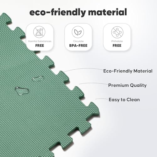 16 Pack 64 sqft Home Gym Mat, Puzzle Exercise Mat, EVA Interlocking Foam Floor - Image 4