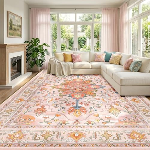 RELEANY Washable Area Rug, Large 10'x14' by RELEANY
