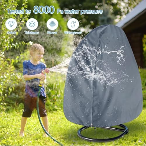 RICHIE 75”x45” Patio Egg Chair Covers Waterproof & UV Resistant, Heavy-Duty - Image 4