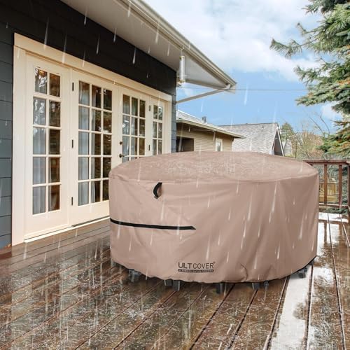 ULTCOVER Waterproof Round Patio Table Cover 92 inch - Image 6