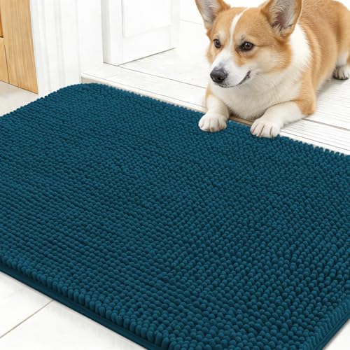 OLANLY Dog Door Mat for Muddy Paws 24x16, Super Absorbent Chenille Mud Mat by OLANLY