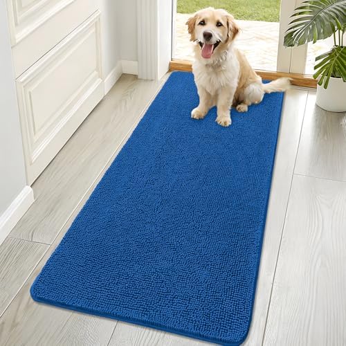 OLANLY Dog Door Mat for Muddy Paws 70x32, Super Absorbent Chenille Mud Mat by OLANLY