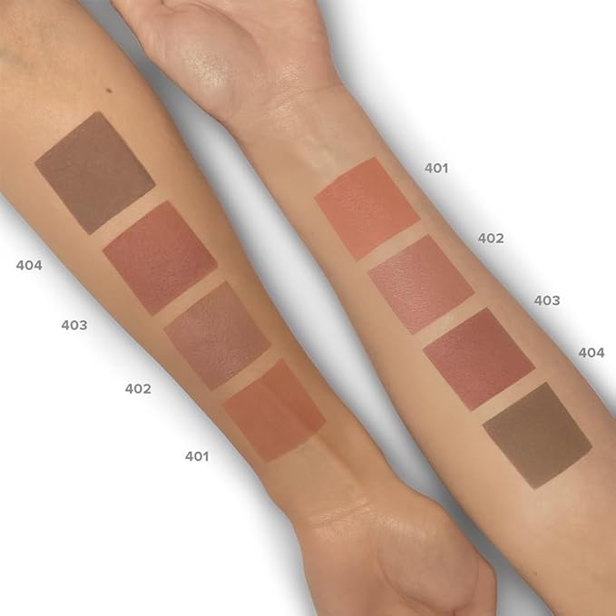 Lamel Blush Cheek Taupe Color Mini - Natural, Lightweight, Smooth, Blendable Powder - Shading & Contouring - 4 Universal Shades Powder Blush - Cruelty Free - № 404 (Taupe) - 3.8g / 0.13