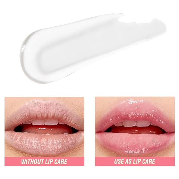 Plumping Lip Oil, Long Lasting Hydrating Lip Gloss Tinted Lip Balm Non-sticky Revitalizing, Transparent Lip Care Oil for Dry Lip (Clear)