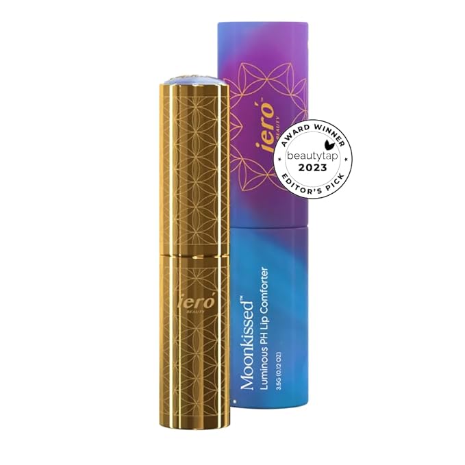 ieró Beauty Moonkissed Luminous PH Tinted Lip Balm w/Shea Butter & Vitamin E, Lip Care Moisturizer, Lip Plumper for Soft & Supple Lips, Paraben Free, Vegan, Sheer Copper Pink w/Bronze Shimmer