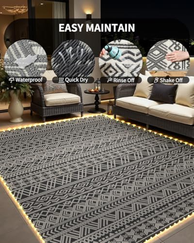 MontVoo-Outdoor Rug Carpet 9x12 ft - Image 5