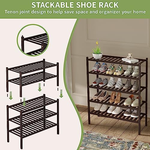 ROMGUAR CRAFT 3 Tier Bamboo Shoe Rack - Image 5
