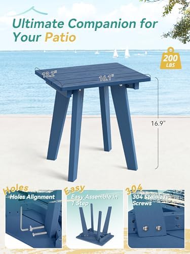 Homejoy HDPE Outdoor Side Table, Small Outdoor Table - Image 3