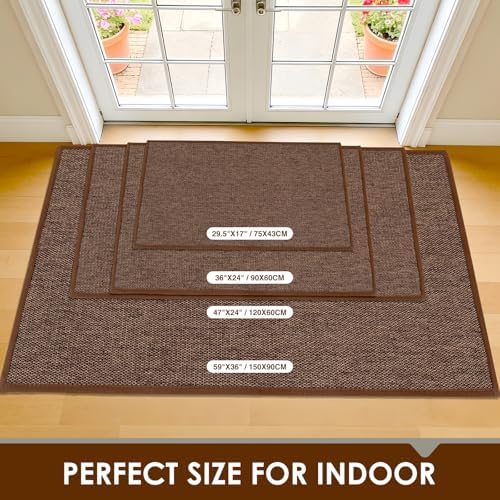 Door Mat 30"x17", Non Slip Washable Door Mat Indoor Entrance, Low Profile - Image 2