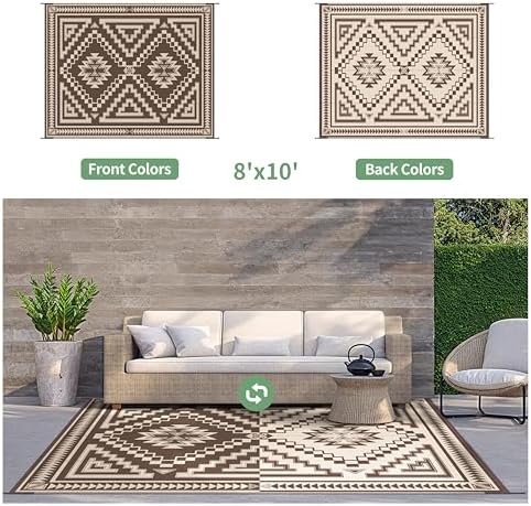 GENIMO Outdoor Rug, Waterproof Plastic Rugs - Image 4