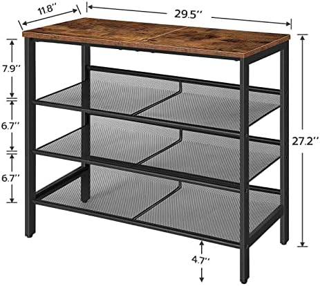 HOOBRO Shoe Rack for Entryway, 4-Tier Shoe Organizer - Image 2