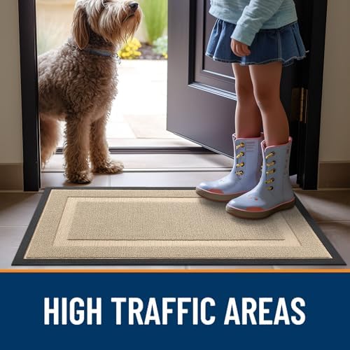 OLANLY Front Door Mat Outside 71x47, All-Season Heavy-Duty Rubber Doormat - Image 6
