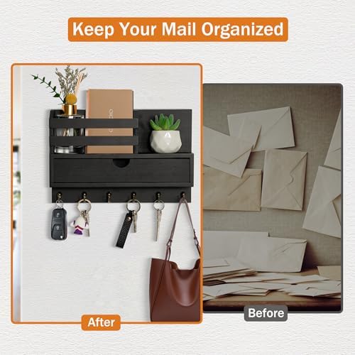 Key Holder Wall Mount, Mail Organizer - Image 4