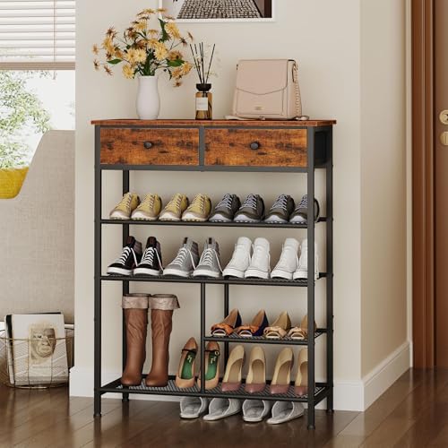 Snughome Shoe Rack, 5 Tier Shoe Storage Organizer - Image 2