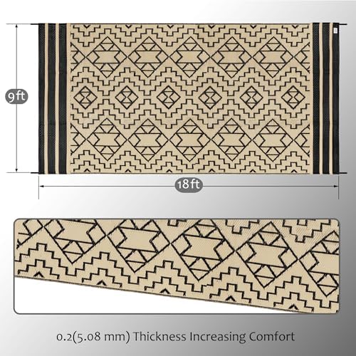 SAND MINE Reversible Mats, Plastic Straw Rug, Modern Area Rug, Large Floor Mat - Image 3