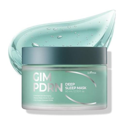 IsNtree Gim PDRN Deep Sleep Mask 80ml, 2.7 fl oz | Korean SEAWEED Skincare Sleeping Mask gel | Night Cream | Facial Mask | Overnight Gel mask for Hydration & Skin Bounce