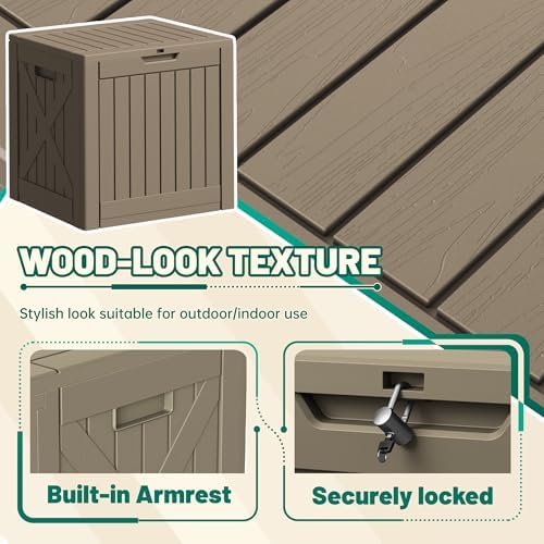 Devoko 40 Gallon Deck Box Lockable Outdoor Storage Box Waterproof - Image 2