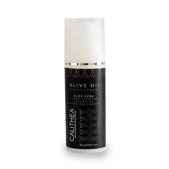 Calithea Night Cream - Moisturizing & Hydrating Face Repair Cream - Night Facial Moisturizer with Shea Butter, Elderberry, Argan Oil - Antioxidant-Rich Skin Night Cream