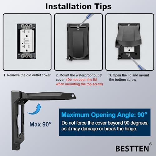 3 Pack BESTTEN Outdoor Outlet Cover - Image 3