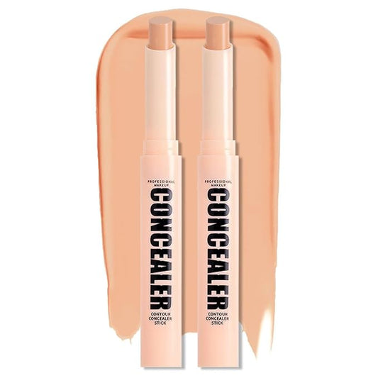 Kaely 2Pcs PROFESSIONAL MAKEUP Correcting Concealer Stick,Medium Coverage Concealer Crayon,under Eye Brightener Concealer for Dark Circles,corrector de ojeras,Lightweight,Vegan,06 DARK PEACH