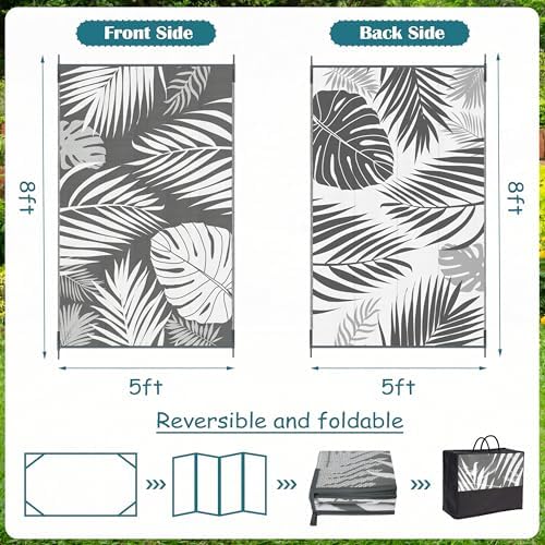 Ogrmar 5x8 FT Reversible Mats, Outdoor Rug - Image 2