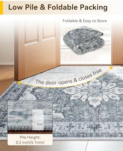 RELEANY Washable Area Rug, Small 2'6"x4' - Image 5