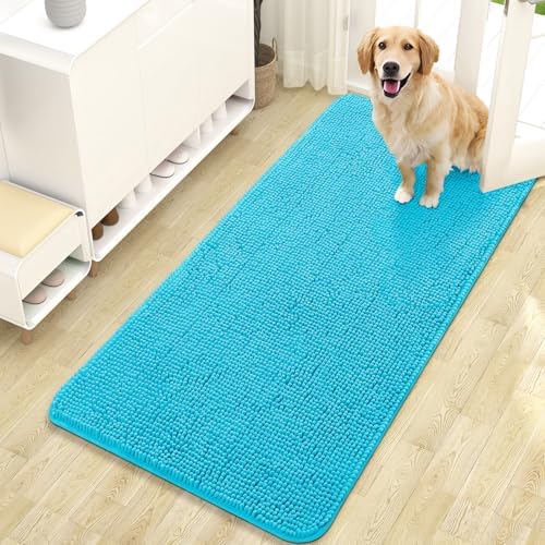 OLANLY Dog Door Mat for Muddy Paws 47x24, Super Absorbent Chenille Mud Mat by OLANLY