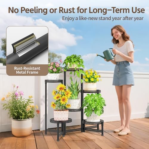 LASZOLA Plant Stand Indoor Outdoor Tall - Image 5