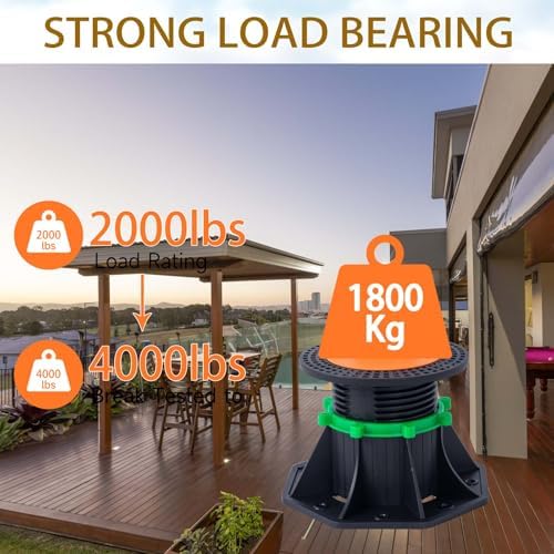 8 PCS Adjustable Plastic Pedestal Paver 3.5" to 5.5", Floor Slate Support Floor - Image 6