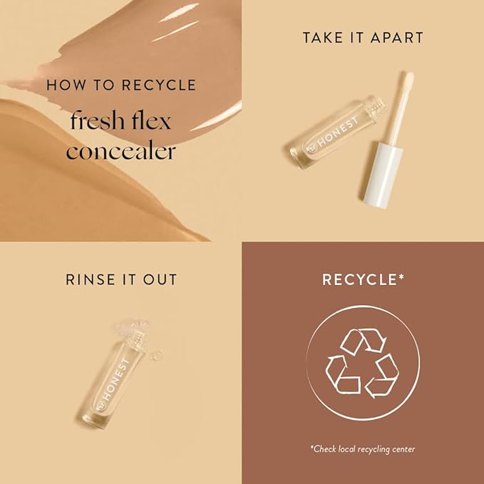 Honest Beauty Fresh Flex Concealer with Niacinamide + Vitamin E + Hyaluronic Acid | Vegan + Cruelty free | Mocha, 0.17 fl oz