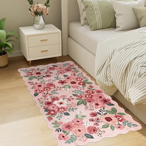 DUKINO 2x4 Rug for Entryway, Floral Washable Kitchen Rugs Non Slip - Image 6