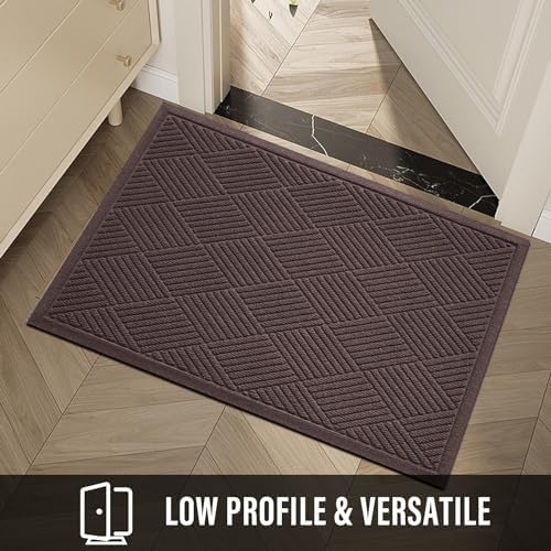 HIYARD Sturdy Front Door Mat, Absorbent Muddy Dirt Resist Welcome Door Mats - Image 6
