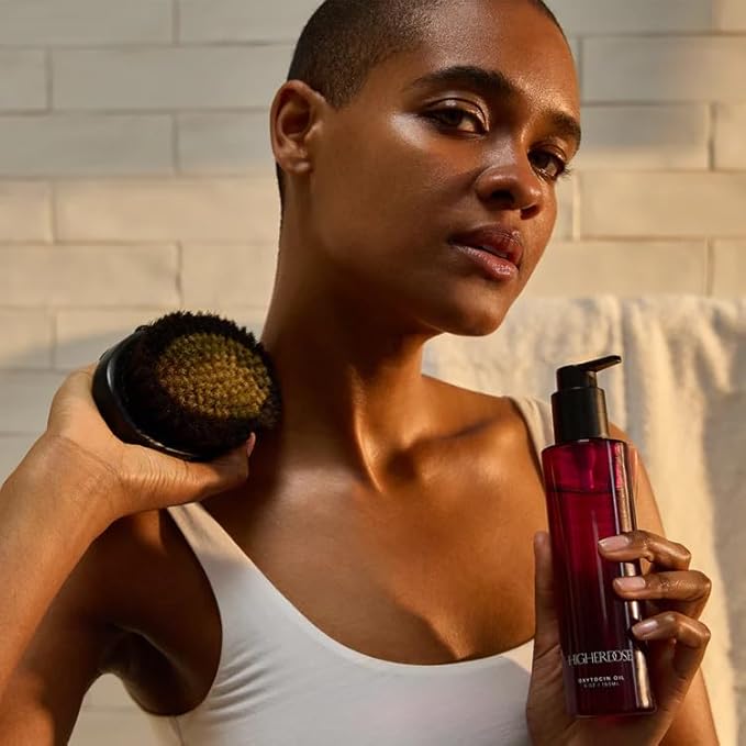HigherDOSE Oxytocin Body Oil - Nourishing, Ayurvedic Body Care to Firm & Tone Skin - Lightweight & Fast-Absorbing Formula with Sea Buckthorn & Antioxidant-Rich Passion Fruit Seed Extract (5 Fl Oz)