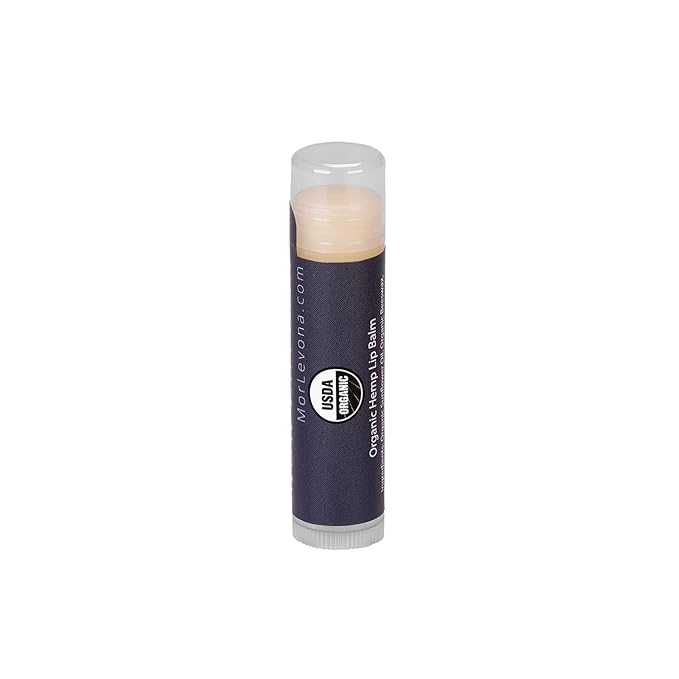 Organic Hemp Lip Balm - USDA Certified Organic All Natural Lip Balm - Hemp Lip Moisturizer Soothes, Hydrates, Nourishes, and Protects Dry, Chapped Lips - Natural Vanilla Flavor (3-Pack)