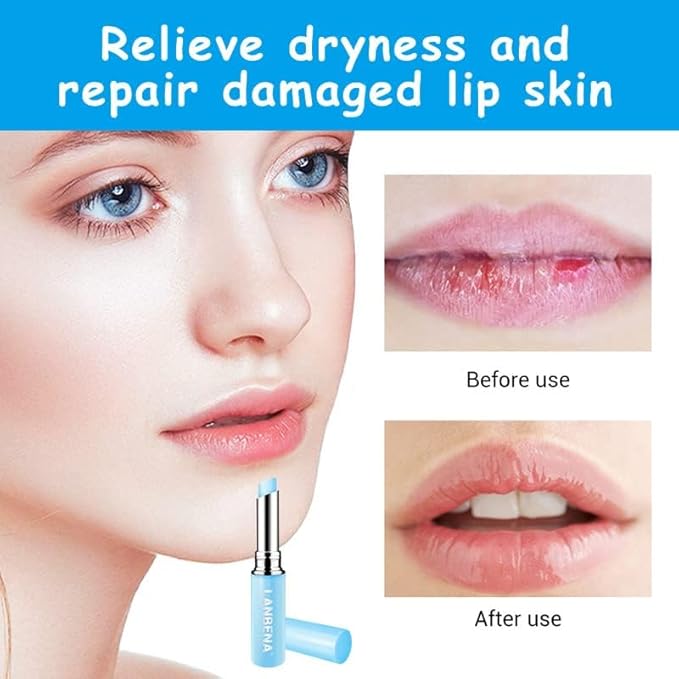 LANBENA Hyaluronic Acid Lip Balm Moisturizing Lips Long-Lasting Protection Nourishing Lip Care (1.8g / 0.06 fl oz)