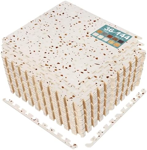 Sorbus 144 Sq. Ft. Interlocking Terrazzo Foam Floor Tiles by Sorbus
