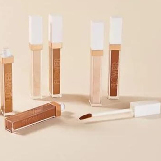 FLOWER BEAUTY By Drew Barrymore Light Illusion Full Coverage Concealer - Diffuse Dark Under Eye Circles + Blurs Blemishes - Weightless Formula + Crease Proof Makeup (Porcelain)