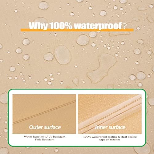 F&J Outdoors Patio Sofa Covers, X-Large 92"W x 42"D x 42"H - Image 5