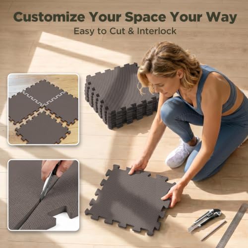 AIRHOP 18 PCS Gym Floor Mat, EVA Foam Puzzle Gym Mat, High-Density Interlocking - Image 6