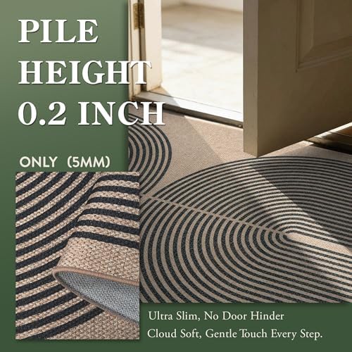 Lahome Modern Rainbow Easy Jute Rug, 3x5 Washable Rugs - Image 6