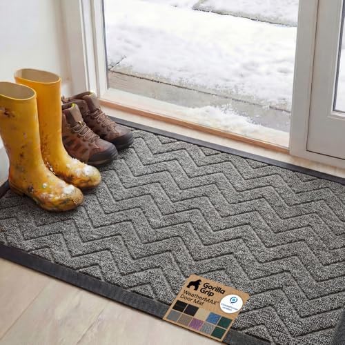 GORILLA GRIP WeatherMAX Door Mat, Indoor Outdoor Use by GorillaGrip