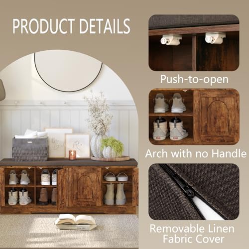 DINZI LVJ Shoe Storage Bench - Image 5