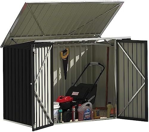 Devoko Outdoor Storage Shed 5.8 x 3.3 FT Metal Trash Shed Waterproof Outside by DEVOKO