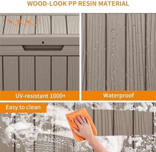 45 Gallon Outdoor Deck Box, Lockable Waterproof Outdoor Storage Boxes - Image 6