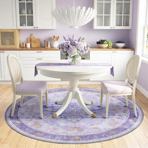 RELEANY Washable Area Rug, Round 6ft - Image 2