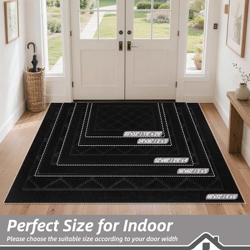 BEQHAUSE Dirt Trapper Door Mat 36" x 60", Doormat Non-Slip - Image 2