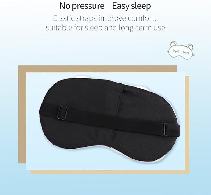 PERFECTSIGHT Mouse Sleep Eye Masks, Cute Plush Sleep Eye Cover Lightweight Adjustable Eyeshade Faux Fur Mask Cover for Women Men Kids Sleep Travel Nap, Big Eye Girl, Purple Nose