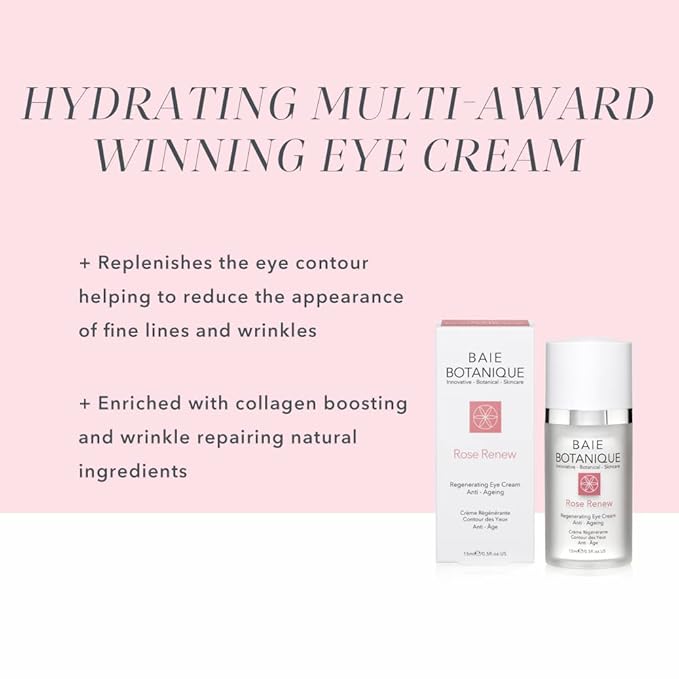 Baie Botanique Anti-Aging Eye Cream 15ml, Edelweiss Stem Cells, Low Molecular Hyaluronic Acid Multi Award Winning - 100% Natural, 70% Organic