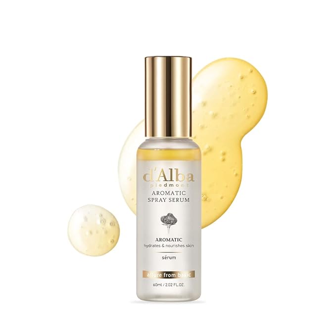 d'alba Piedmont Italian White Truffle First Aromatic Spray Serum, Fragrant VEGAN Glowy Antioxidant Face Mist, Deep Hydration Skin Firmness, Korean Skin Care (2.02 fl.oz)